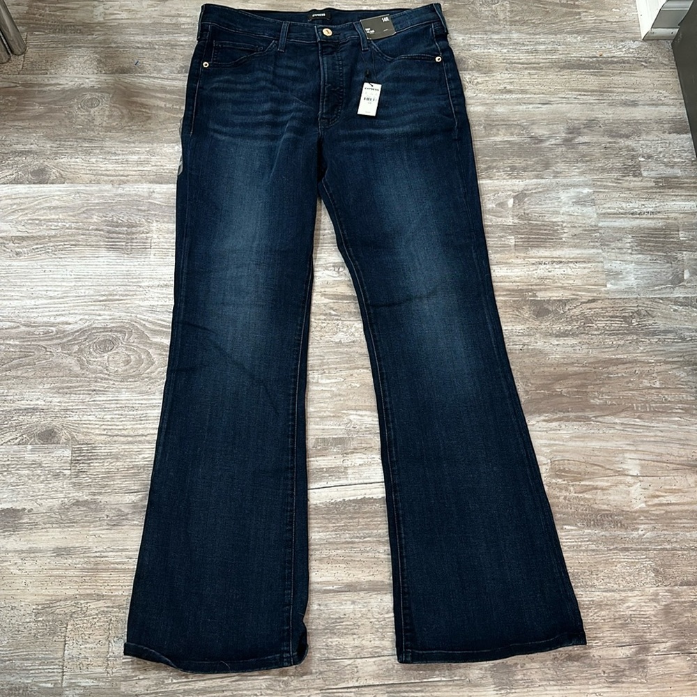 Express boot mid rise dark washed jeans size 14 - NWOT